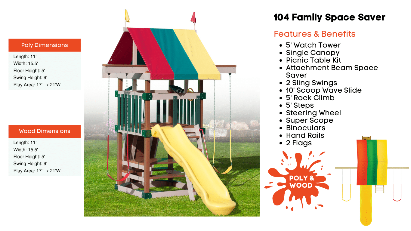 P104 Poly Family Space Saver - Playset