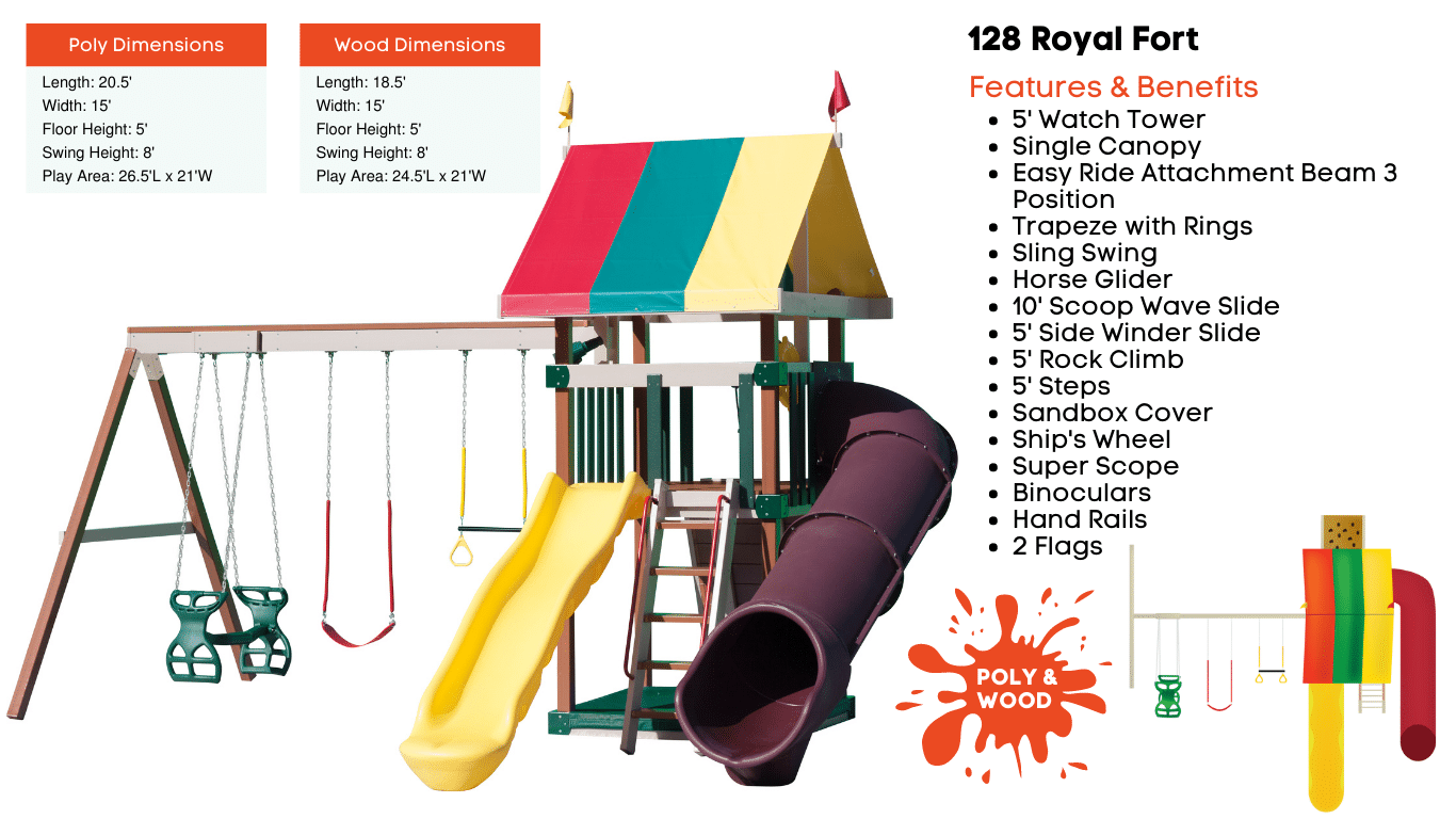 P128 Poly Royal Fort - Playset