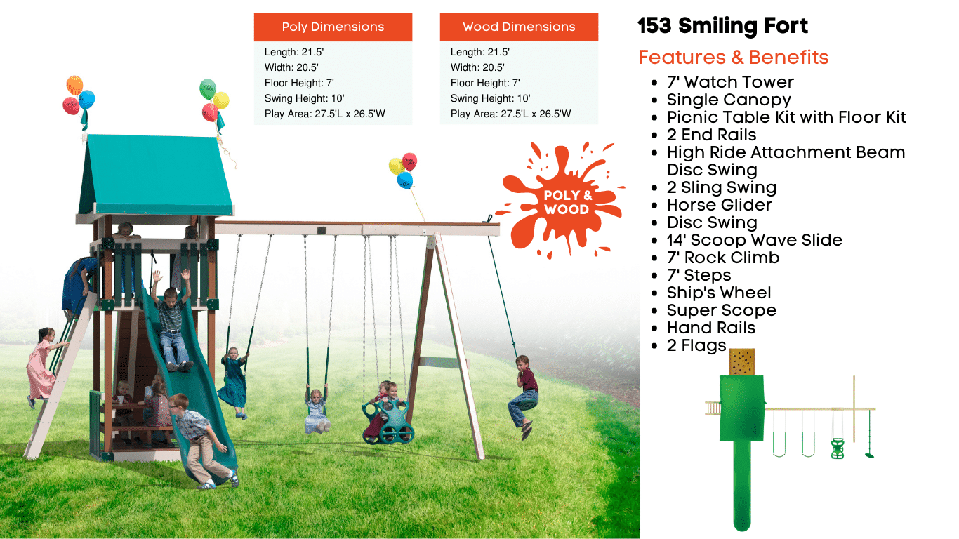 P153 Poly Smiling Fort - Playset