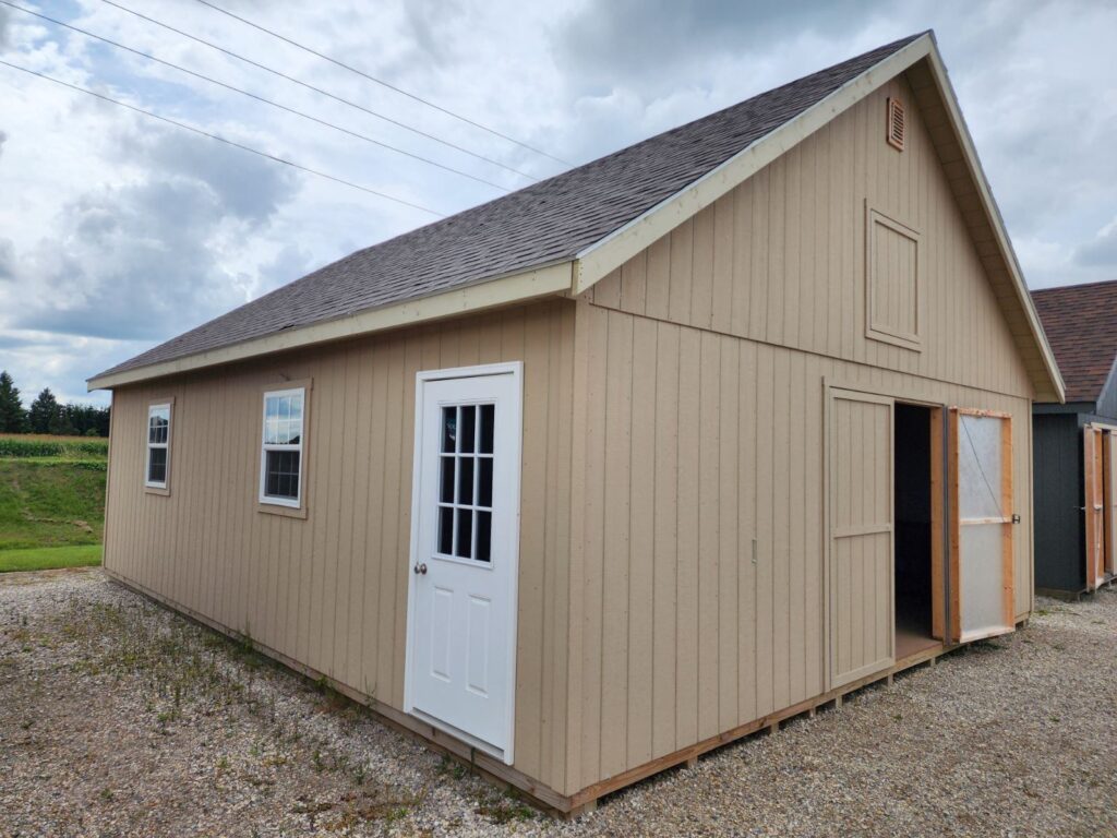 MaxSpace 24x30 Deluxe Shed/Garage with Loft