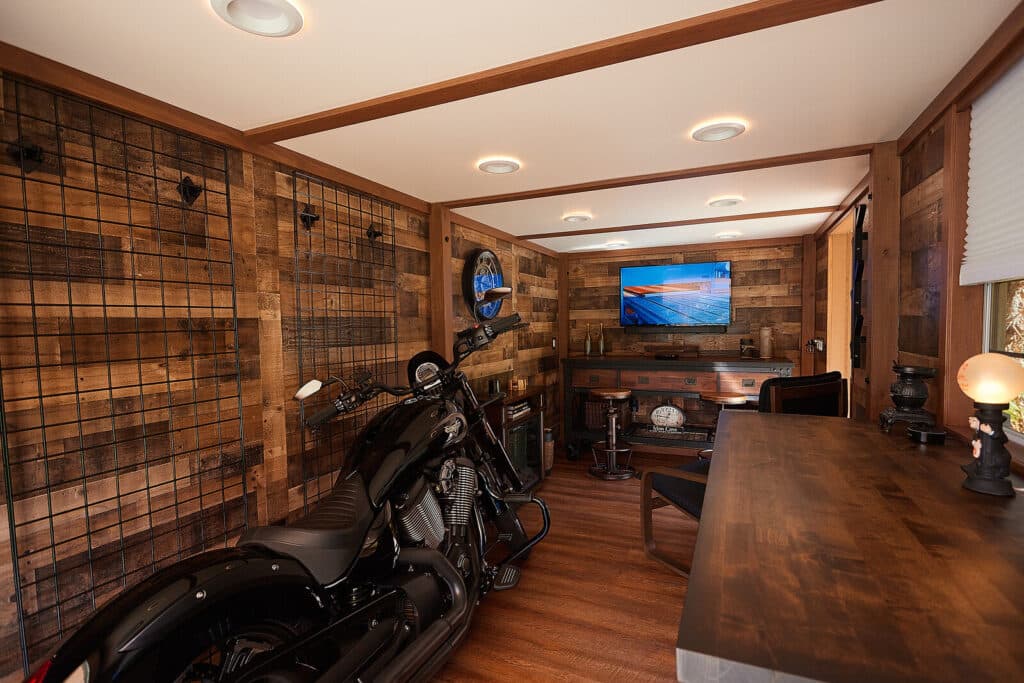 man cave shed ideas interior