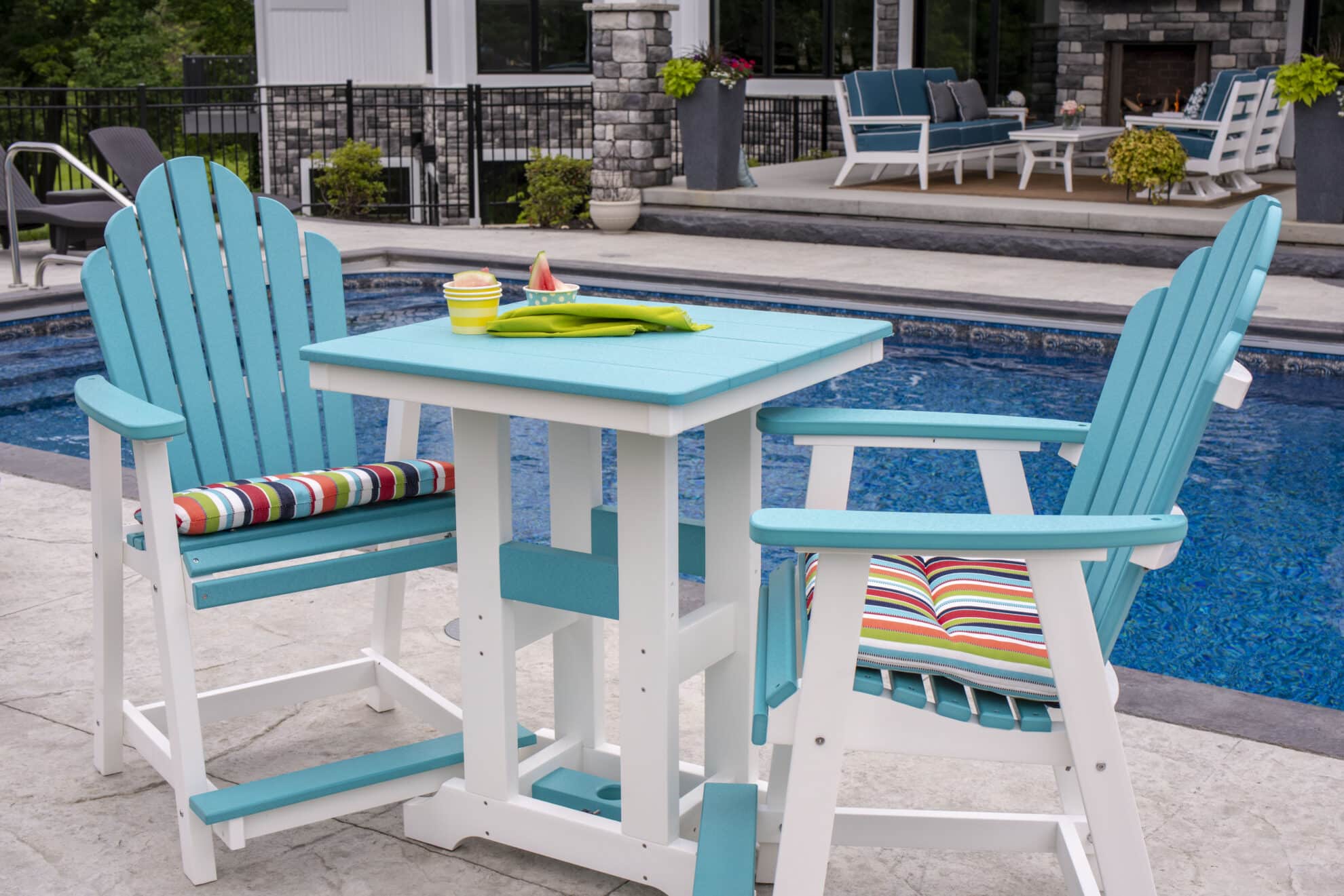 Garden Classic Counter height table with Cozi Back Chairs