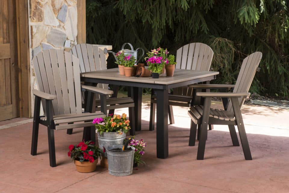 44 Inch Homestead Table with Comfo Back Chairs