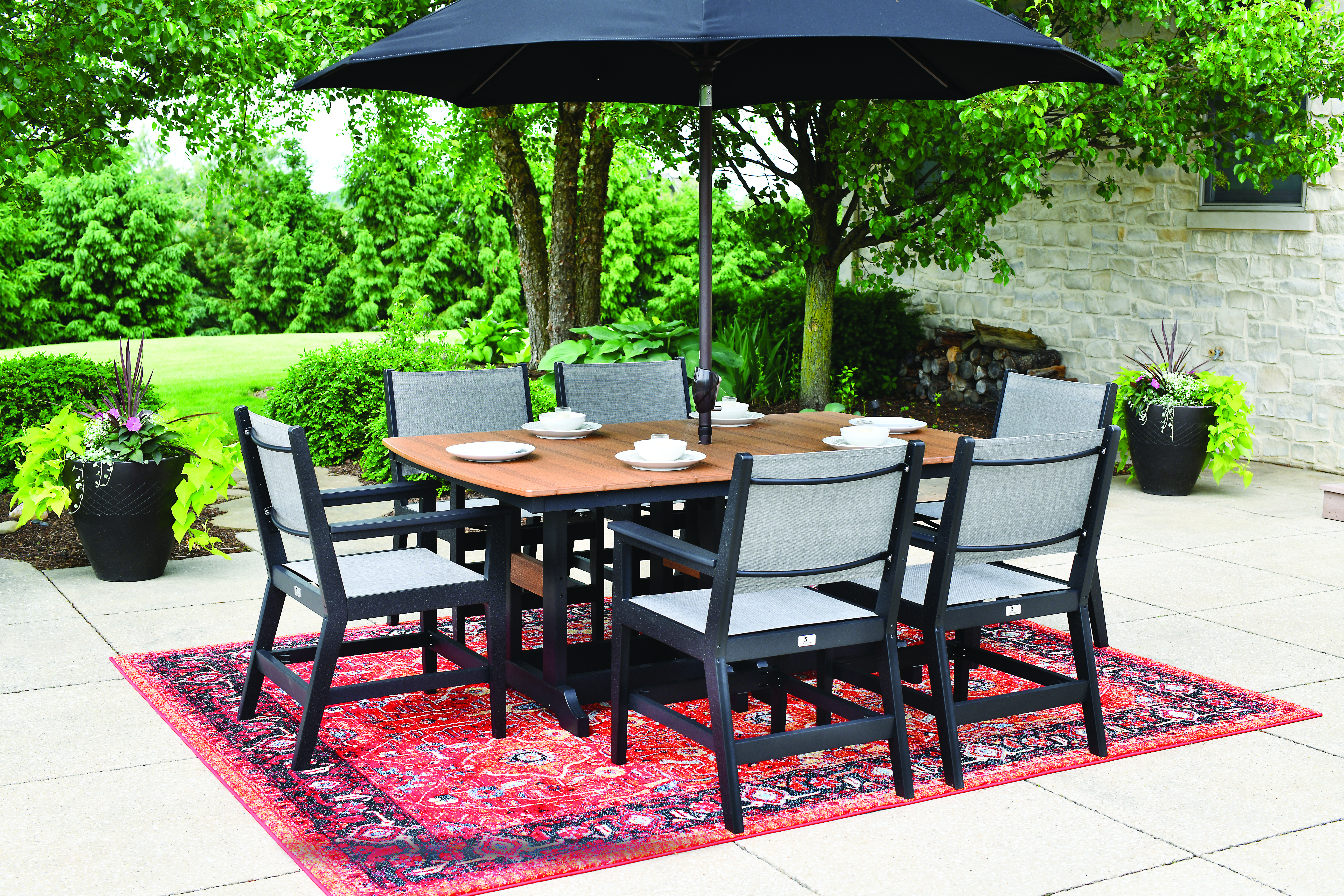 Mayhew Sling Chairs with Garden classic Table