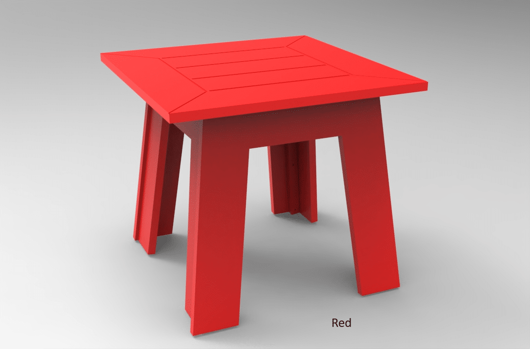 Square end table