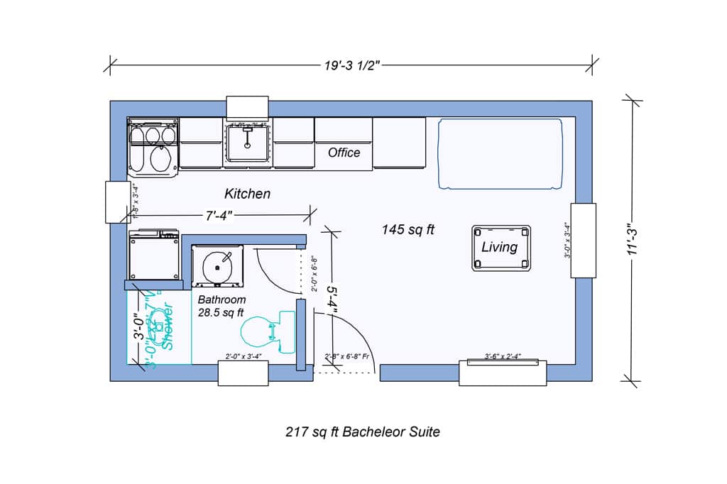 The Creemore - Tiny Home Floor plan