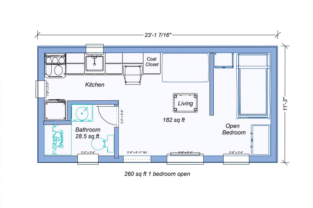 The Linwood Tiny Home Floor Plan